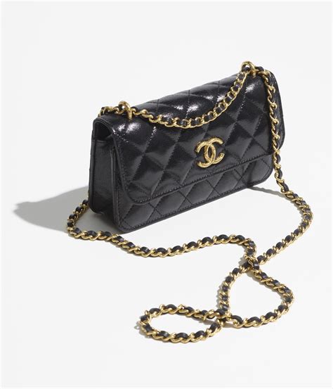 chanel phone holder chain|chanel clutch with chain lambskin.